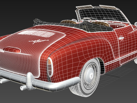 Volkswagen Karmann Ghia Cabrio 1955-1974 3D Модель