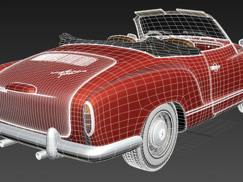 Volkswagen Karmann Ghia Cabrio 1955-1974 3D Model