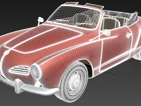 Volkswagen Karmann Ghia Cabrio 1955-1974 3D Model