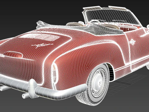 Volkswagen Karmann Ghia Cabrio 1955-1974 3D Model
