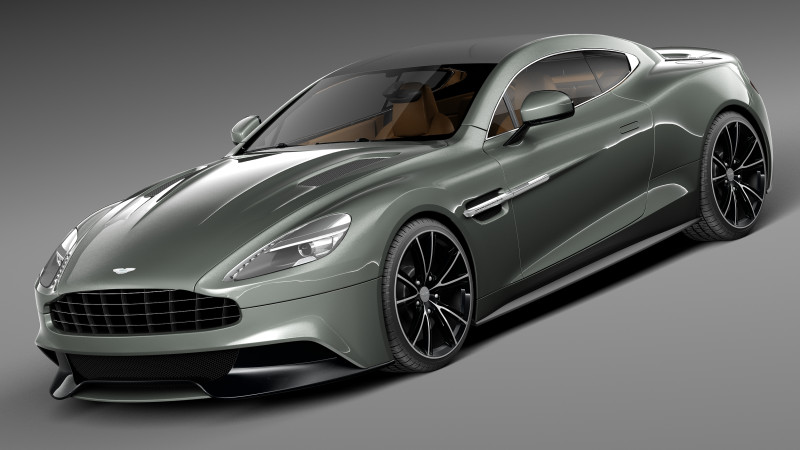Aston Martin 2013 AM 310 Vanquish 3D Модель .c4d .max .obj .3ds .fbx .stl .blend