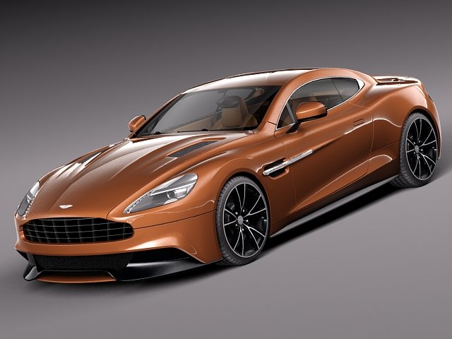Aston Martin 2013 AM 310 Vanquish 3D Модель .c4d .max .obj .3ds .fbx .stl .blend 