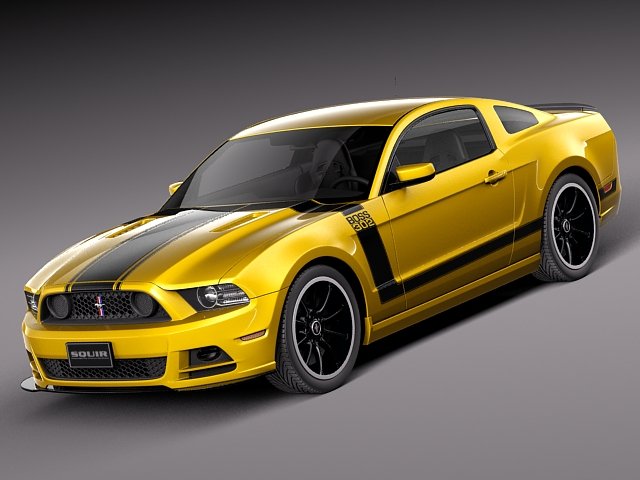 Mustang Boss 302 2013 Modelo 3D .c4d .max .obj .3ds .fbx .stl .blend 