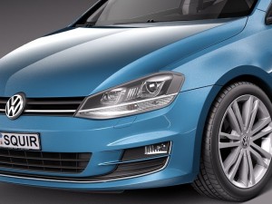 Volkswagen Golf VII 5-door 2013 Modelo 3D