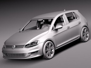 Volkswagen Golf VII 5-door 2013 Modelo 3D