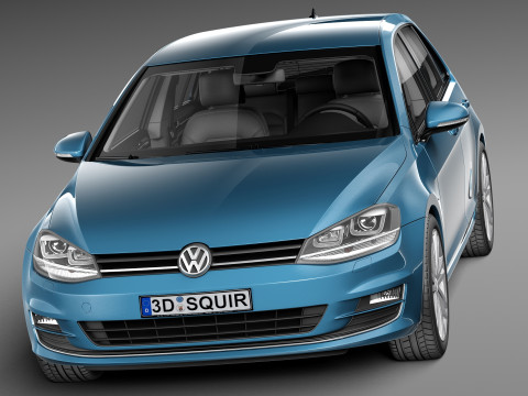 Volkswagen Golf VII 5-door 2013 3D Модель