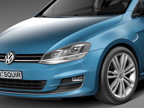 Volkswagen Golf VII 5-door 2013 3D Модель