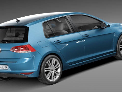 Volkswagen Golf VII 5-door 2013 3D Модель