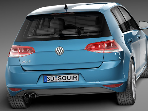 Volkswagen Golf VII 5-door 2013 3D Модель