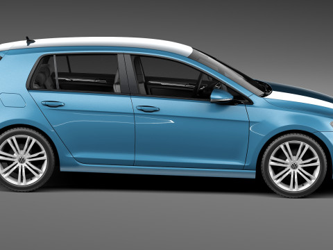 Volkswagen Golf VII 5-door 2013 3D Модель
