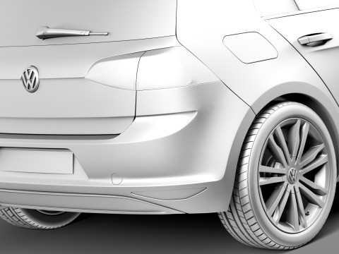 Volkswagen Golf VII 5-door 2013 3D Модель