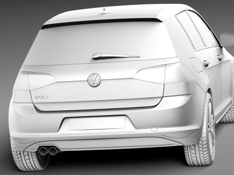 Volkswagen Golf VII 5-door 2013 3D Модель