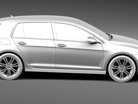 Volkswagen Golf VII 5-door 2013 3D Модель