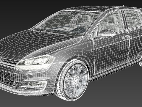 Volkswagen Golf VII 5-door 2013 3D Модель
