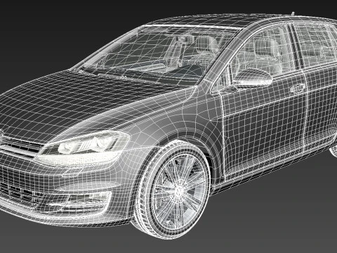 Volkswagen Golf VII 5-door 2013 3D Model