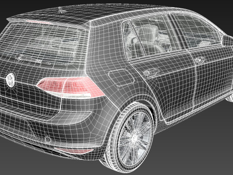 Volkswagen Golf VII 5-door 2013 3D Модель