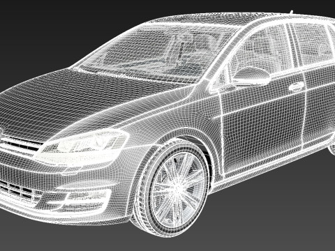 Volkswagen Golf VII 5-door 2013 3D Модель