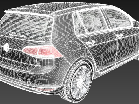 Volkswagen Golf VII 5-door 2013 3D Модель