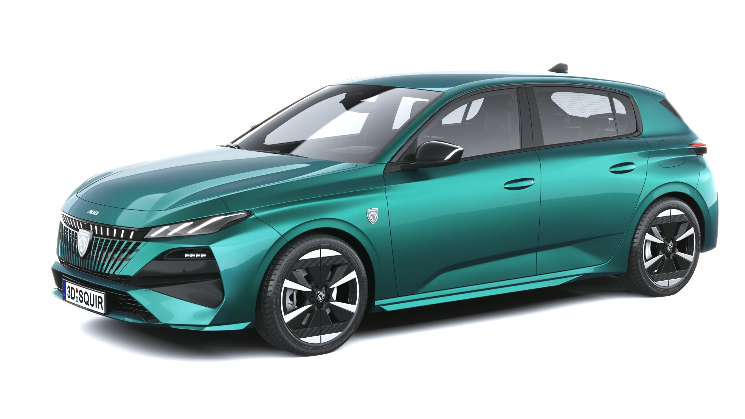 Peugeot 308 2026 3D Model .c4d .max .obj .3ds .fbx .stl .blend 