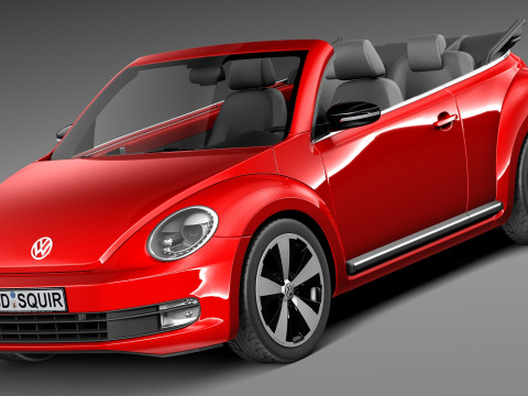 Volkswagen Beetle Convertible 2013 Model 3D