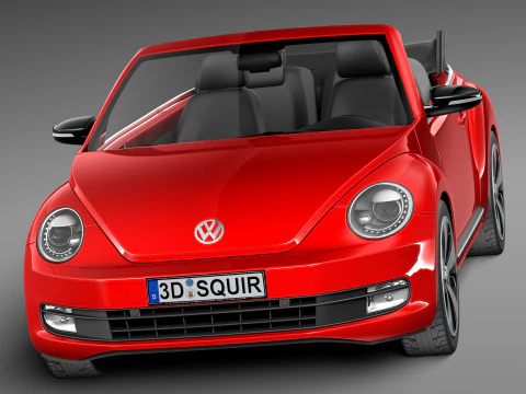 Volkswagen Beetle Convertible 2013 3D Model