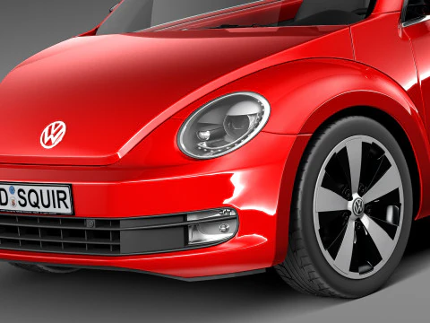 Volkswagen Beetle Convertible 2013 3D Model
