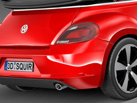 Volkswagen Beetle Convertible 2013 3D Model