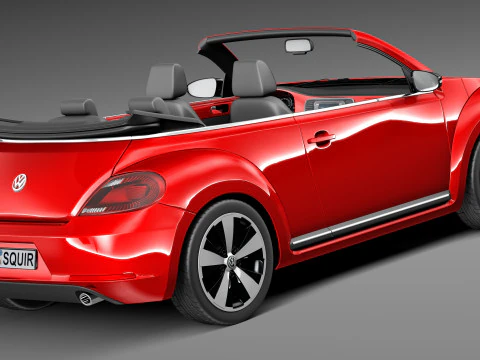 Volkswagen Beetle Convertible 2013 3D Model