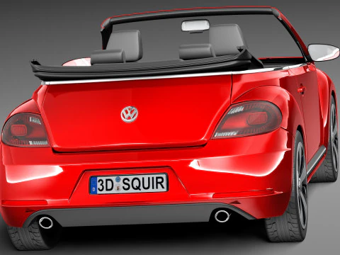 Volkswagen Beetle Convertible 2013 3D Model