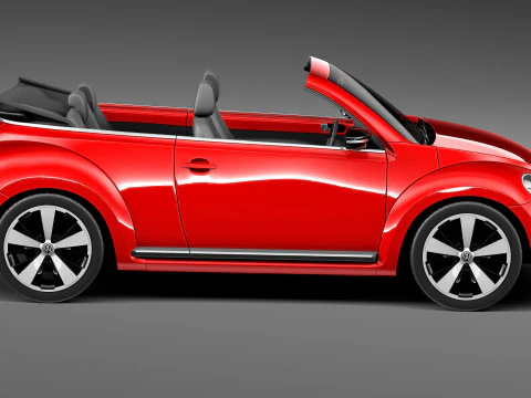 Volkswagen Beetle Convertible 2013 3D Model