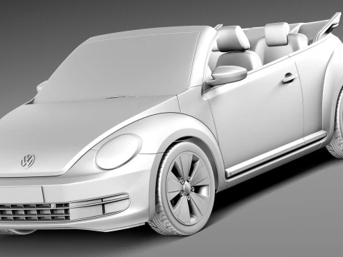 Volkswagen Beetle Convertible 2013 3D Model