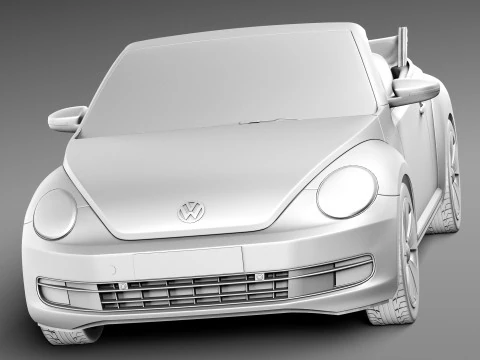 Volkswagen Beetle Convertible 2013 3D Model