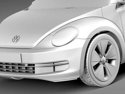 Volkswagen Beetle Convertible 2013 3D Model