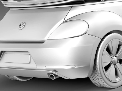 Volkswagen Beetle Convertible 2013 3D Model