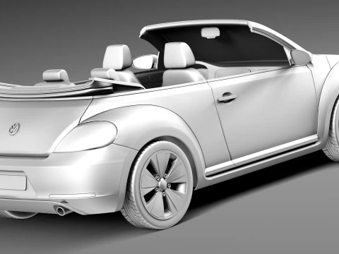 Volkswagen Beetle Convertible 2013 3D Model