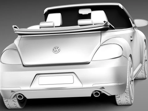Volkswagen Beetle Convertible 2013 3D Model