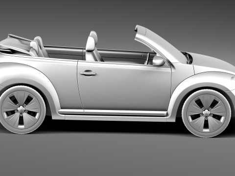 Volkswagen Beetle Convertible 2013 Model 3D