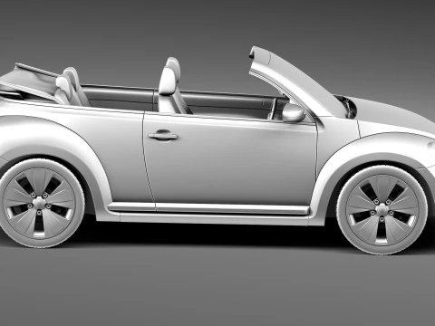 Volkswagen Beetle Convertible 2013 3D Model