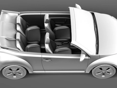 Volkswagen Beetle Convertible 2013 3D Model
