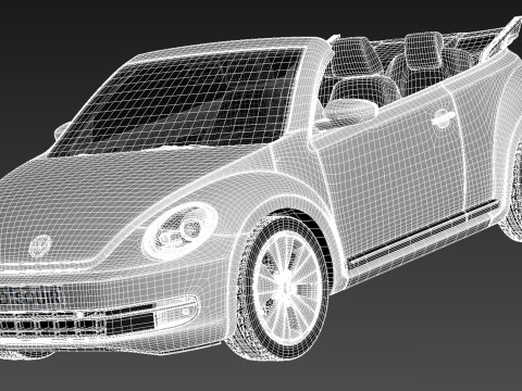 Volkswagen Beetle Convertible 2013 Model 3D