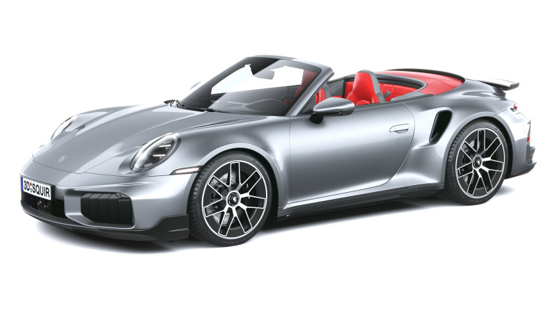 Porsche 911 Turbo S Cabrio aerokit 2026 3D Model .c4d .max .obj .3ds .fbx .stl .blend