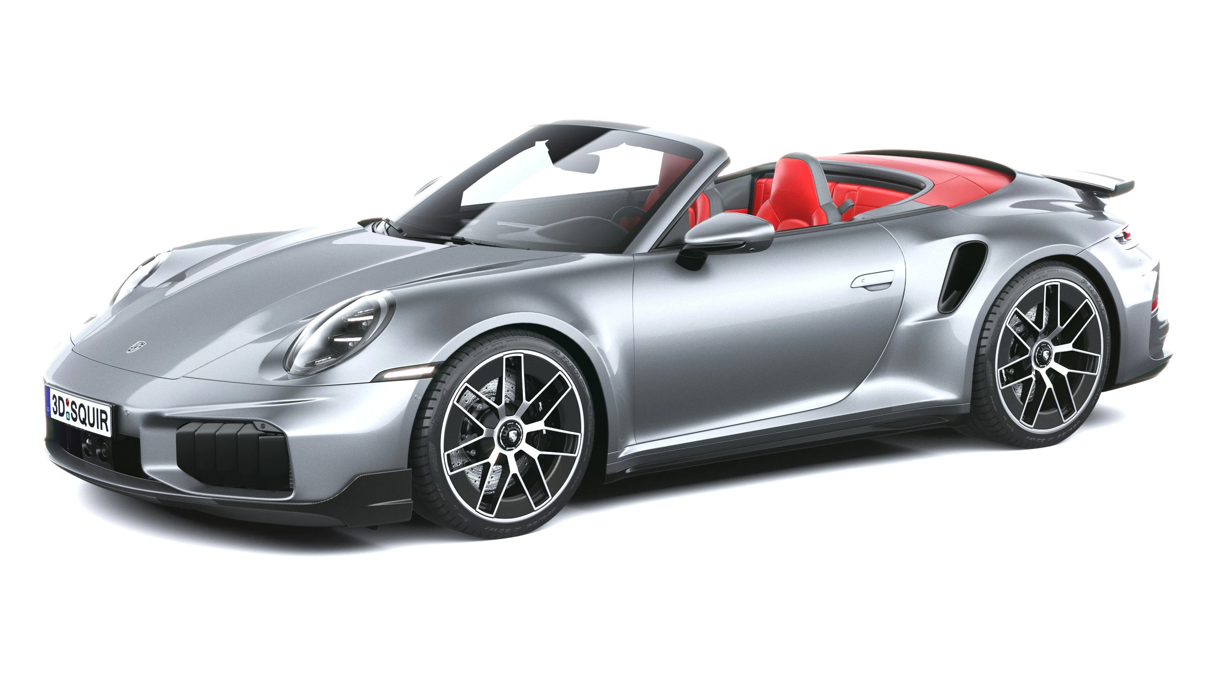 Porsche 911 Turbo S Cabrio aerokit 2026 3D Model .c4d .max .obj .3ds .fbx .stl .blend 