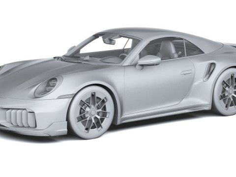 Porsche 911 Turbo S Cabrio aerokit 2026 3D Model