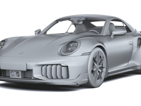 Porsche 911 Turbo S Cabrio aerokit 2026 3D Model