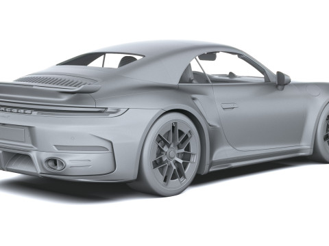 Porsche 911 Turbo S Cabrio aerokit 2026 3D Model