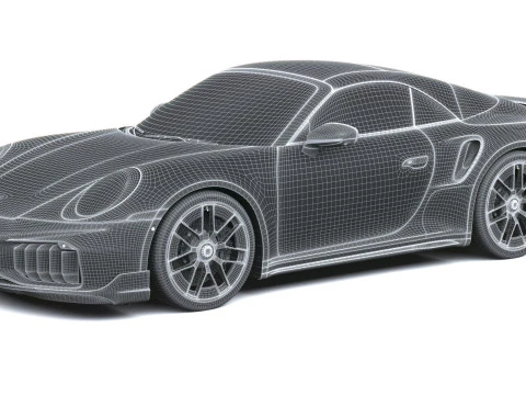 Porsche 911 Turbo S Cabrio aerokit 2026 3D Model