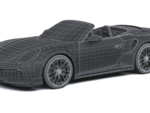 Porsche 911 Turbo S Cabrio aerokit 2026 3D Model