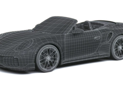 Porsche 911 Turbo S Cabrio aerokit 2026 3D Model