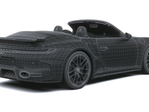 Porsche 911 Turbo S Cabrio aerokit 2026 3D Model