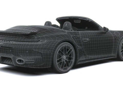 Porsche 911 Turbo S Cabrio aerokit 2026 3D Model